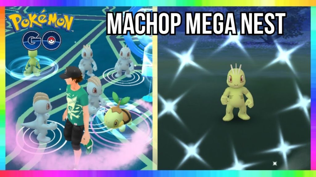 NEW SHINY MACHOP MEGA NEST IN POKEMON GO! HIGH SPAWN RATES! ( 3-4x CLUSTERS )
