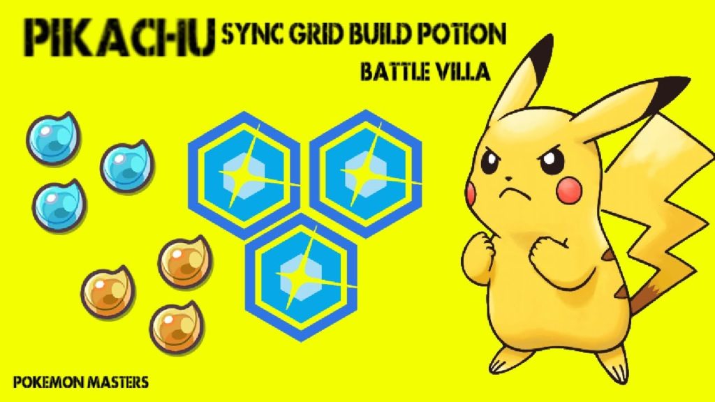 PIKACHU SYNC GRID POTION MASTER HEALER BATTLE VILLA | POKEMON MASTERS