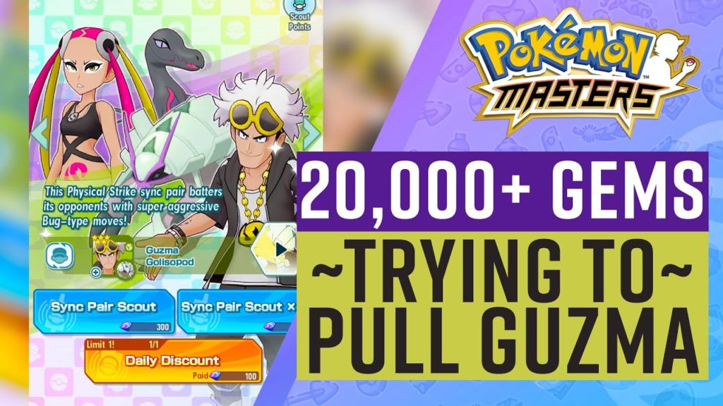 Pokemon Masters Pulls for Guzma & Golisopod (Team Skull)