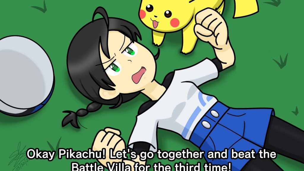 "GO FORTH AND WIN THROUGH THE BATTLE VILLA!" (Pokemon Masters Mini-comic video) EP:1