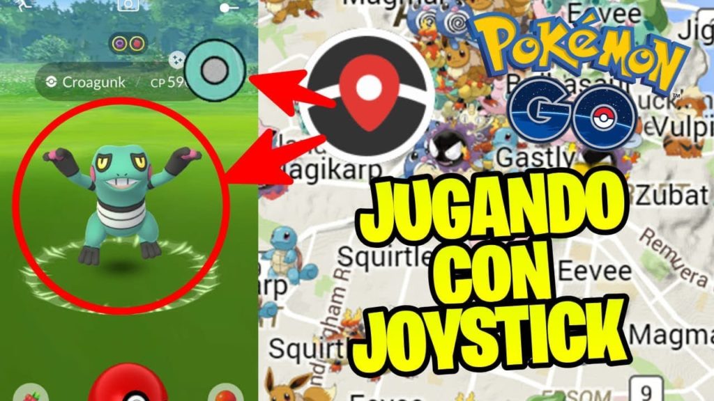 PROBANDO JOYSTICK/H4CK iOS CON EVENTO DE CROAGUNK SHINY! - POKEMON GO!