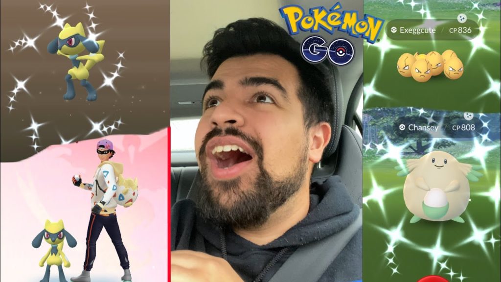 SHINY RIOLU, EXEGGCUTE & CHANSEY BEST POKEMON GO LUCK SO FAR!