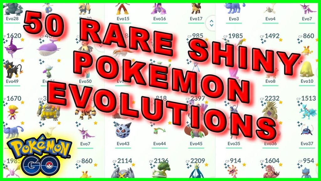 50 RARE SHINY POKEMON EVOLUTION COMPILATION - Pokemon GO