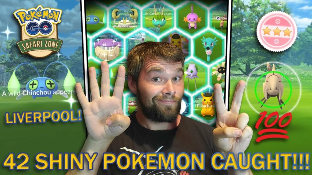 LIVERPOOL SAFARI ZONE! 42 SHINY POKEMON AND RARE 100% CAUGHT!!! (Pokemon GO)
