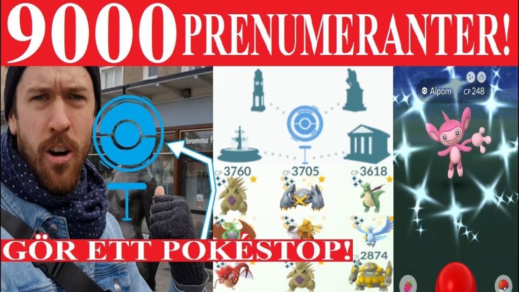 Pokemon GO på Svenska | EVOLVAR SHINYS & GÖR ETT POKESTOP! 9000 Prenumeranter