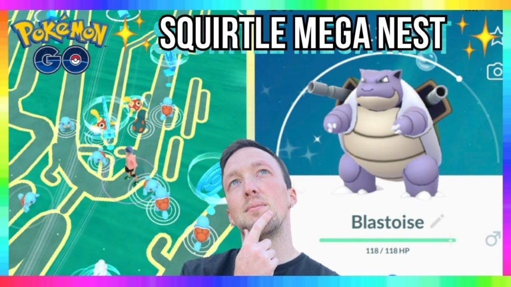 BEST EVER MEGA SHINY SQUIRTLE NEST IN POKEMON GO! HIGHEST SPAWN RATES!