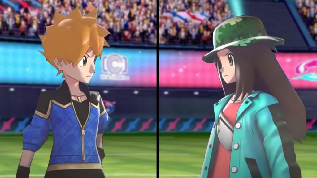 Pokemon Characters Battle: Blue Vs Green Leaf (Pokemon Masters)