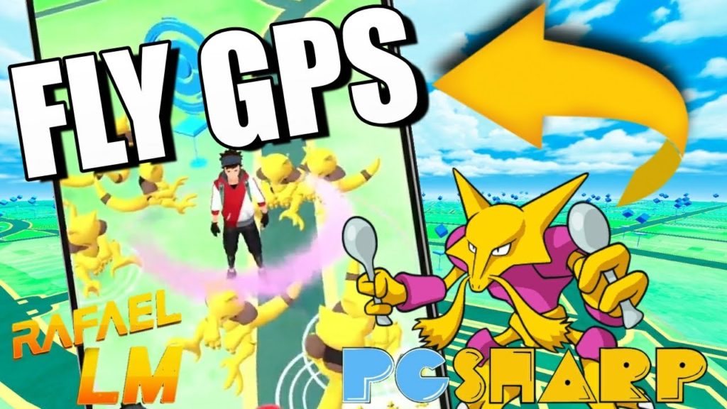 FLY GPS POKÉMON GO COM JOYSTICK DIA DA COMUNIDADE PEGUEI 32 ABRA SHINY