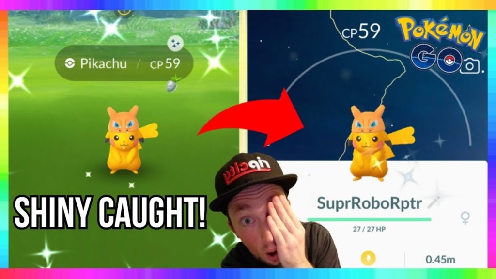 OMG! I CAUGHT SHINY CHARIZARD HAT PIKACHU IN POKEMON GO! NEW THROWBACK KANTO EVENT