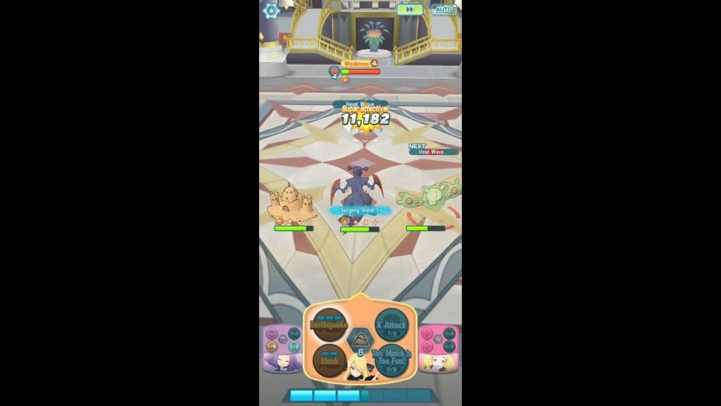 Pokemon Masters - Battle Villa - Floor 30 Showcase, Garchomp Sync Grid