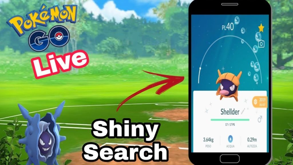 Shellder (Shiny)! Cerchiamo fortuna. Pokémon Go Ita Live