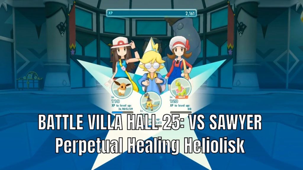 Pokemon Masters - Battle Villa Season 5: Clemont (シトロン) Heliolisk VS Hall 25 Sawyer