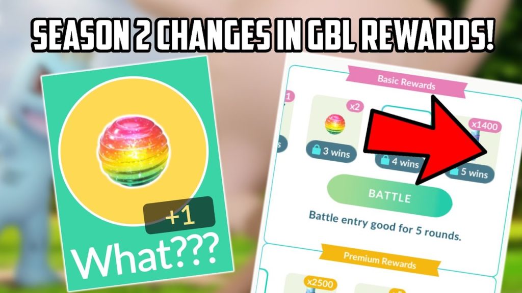 Season 2: Changes to Go Battle League Rewards in Pokemon Go!