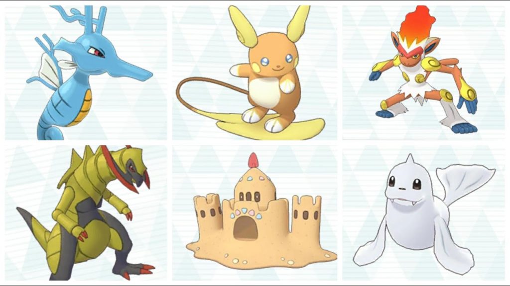 Pokemon Masters Sync Grid Build: Kingdra, Haxorus, Palossand, Raichu, Dewgong & Infernape