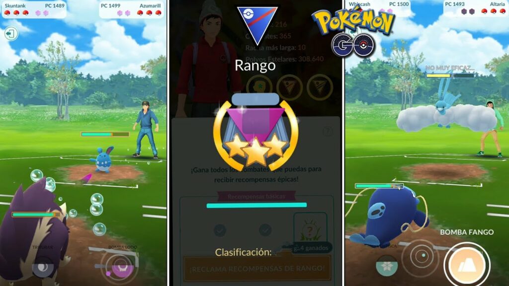 BATALLAS en LIGA 1500 SUBIENDO de RANGO TEMPORADA 2 GO BATTLE LEAGUE (PvP) en POKEMON GO
