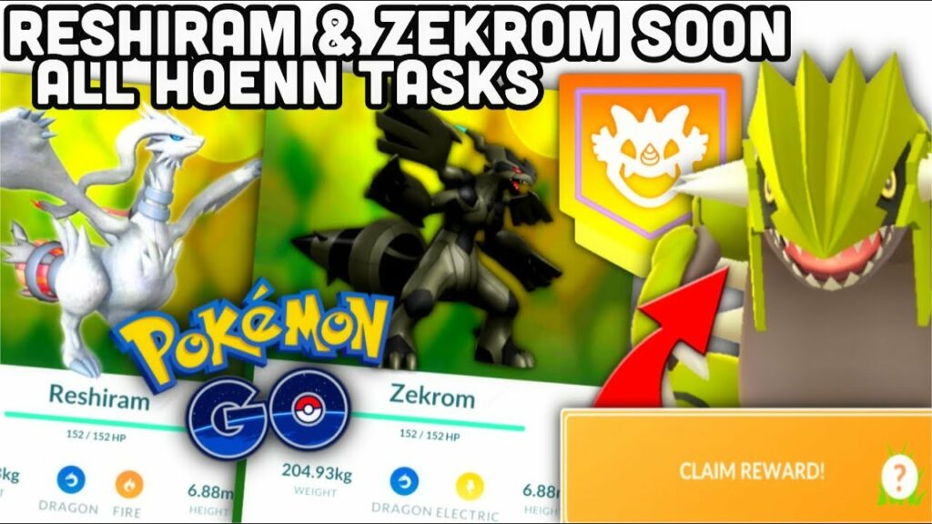 Reshiram & Zekrom Raids soon in Pokemon GO | All Hoenn Tasks | Back to back shiny Legendaries
