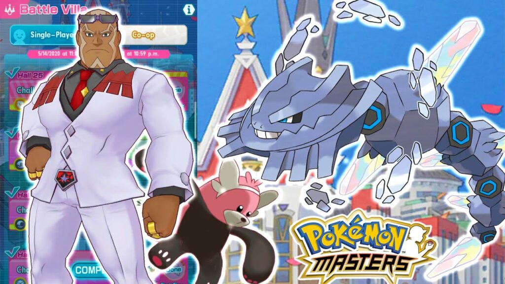 CAN 360 DEFENSE MEGA STEELIX TANK SAWYER BEWEAR'S GIGA IMPACT IN BATTLE VILLA??? | Pokemon Masters