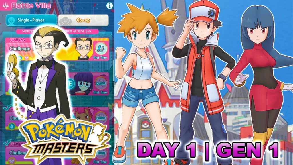 DARACH IN DAY ONE??? GEN 1 SYNC PAIR ONLY! Battle Villa | Pokemon Masters