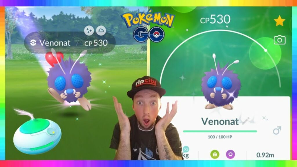 SHINY VENONAT CAUGHT from INCENSE IN POKEMON GO! SHINY MALE NIDORAN CAUGHT! NEW BUG OUT EVENT!