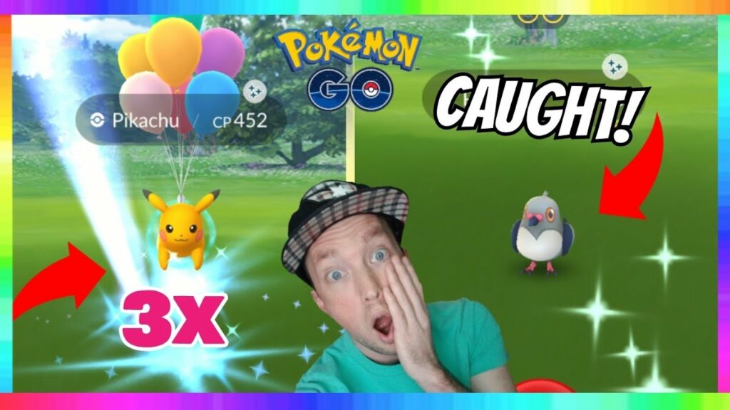 SHINY PIDOVE CAUGHT & SHINY FLYING PIKACHU #3 CAUGHT IN POKEMON GO! ( 451 CHECKS on PIDOVE )