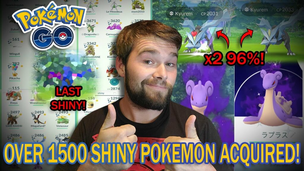 OVER 1500 SHINY POKEMON! KYUREM RAID HOUR! SHINY SHADOW LAPRAS!? (Pokemon GO)