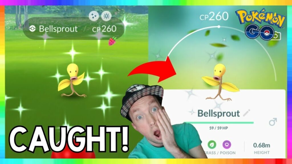 530 CHECKS LATER I CAUGHT SHINY BELLSPROUT IN POKEMON GO! ( INSANE REACTION )