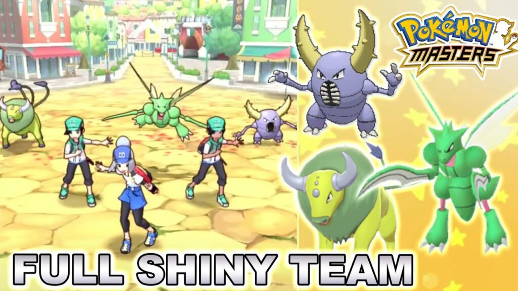FULL SHINY TEAM VS UNOVA TRIO! SHINY PINSIR SHOWCASE! | Pokemon Masters