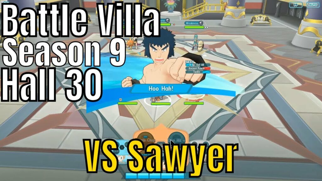 Pokemon Masters - 3v9 Misty Bruno Leaf VS Sawyer Hall 30 (Battle Villa Season 9)