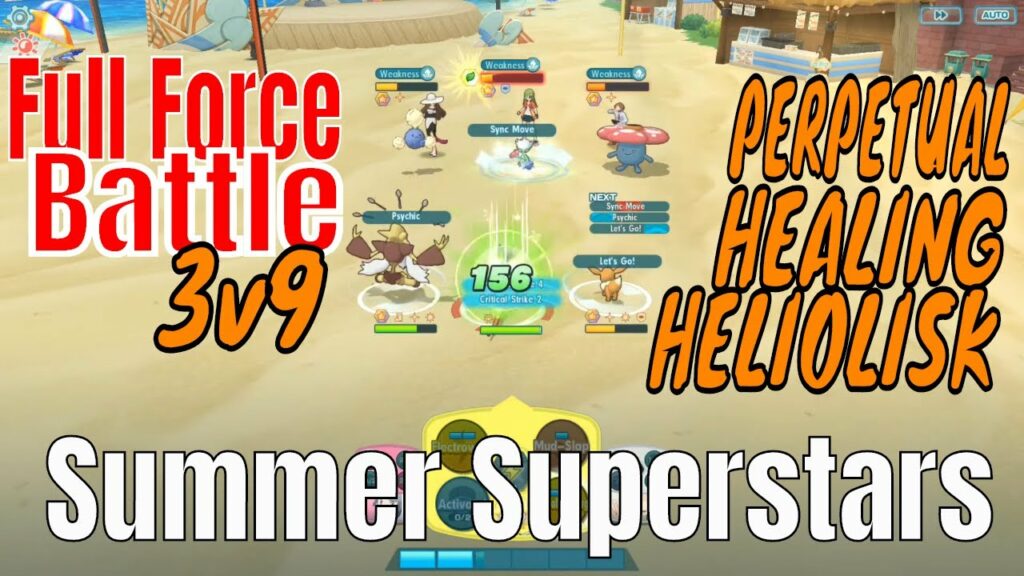 Pokemon Masters - Summer Superstars Clemont Heliolisk Showcase! Full Force Battle Round 2 Guide