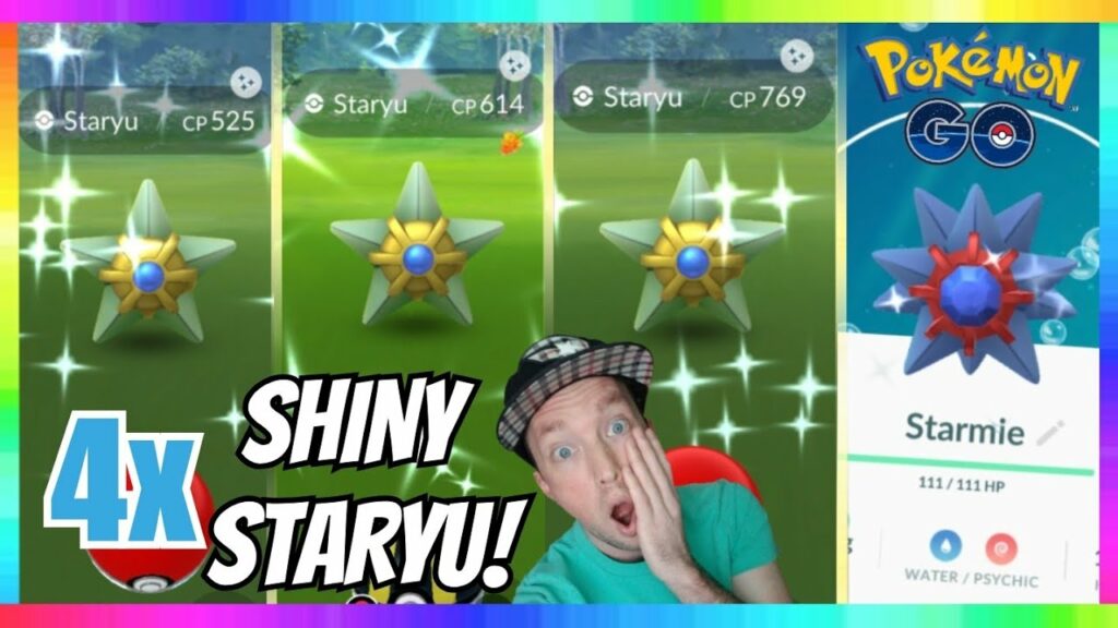 4x SHINY STARYU CAUGHT on STREAM IN POKEMON GO! New Shiny Deoxy Raids! Enigma Week Event!