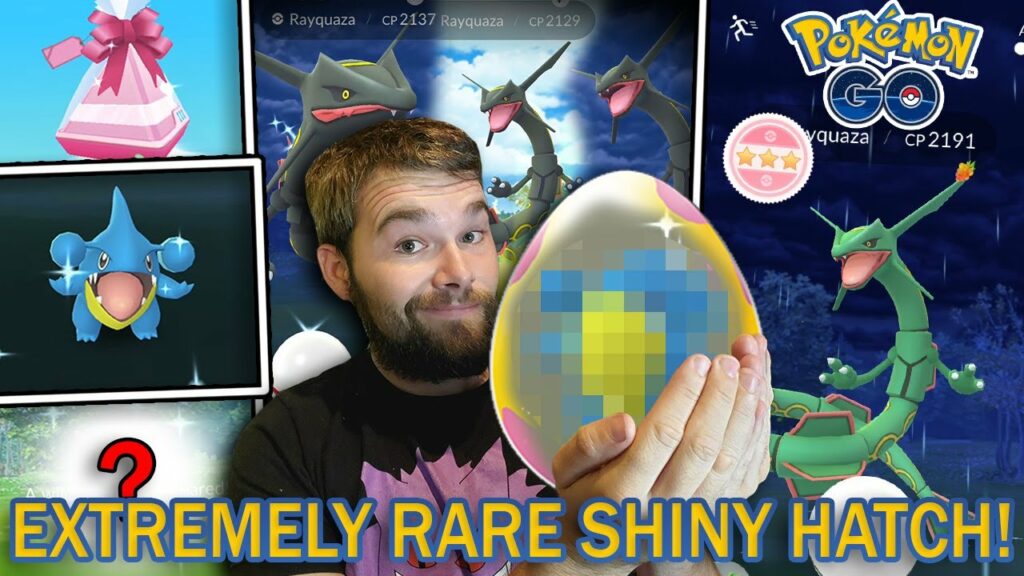 EXTREMELY RARE SHINY DRAGON HATCH! 100% RAYQUAZA CATCH! (Pokemon GO Dragon Week)