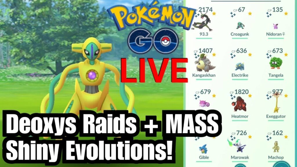 Deoxys Raids and Shiny Evolutions LIVE Pokemon GO
