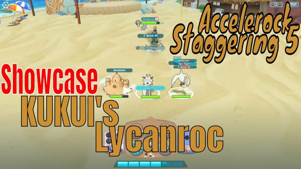Pokemon Masters - Staggering 5 Kukui Lycanroc Showcase! Summer Event Full Force Battle Round 2
