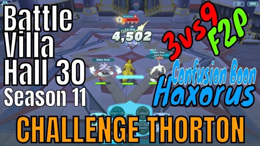 Pokemon Masters - 3v9 F2P Confusion Boon Iris! Skyla Misty VS Hall 30 Thorton Battle Villa Season 11