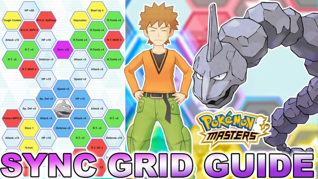 ANOTHER CRAZY F2P GRID! BROCK & ONIX SYNC GRID GUIDE! | Pokemon Masters