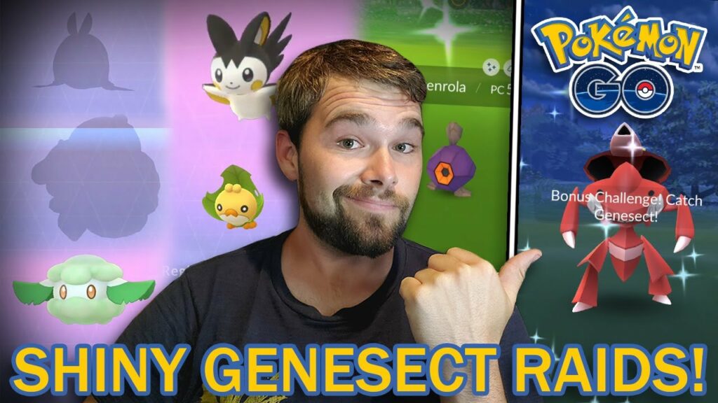 OVER 40 SHINY GENESECT RAIDS! SHINY ROGGENROLA HUNT! EMOLGA CAUGHT! (Pokemon GO Unova Week)
