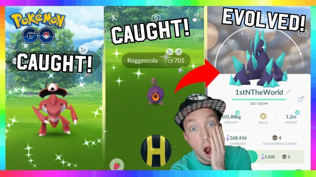 SHINY ROGGENROLA CAUGHT + SHINY GENESECT CAUGHT IN POKEMON GO! ( SHINY GIGALITH EVOLUTION )