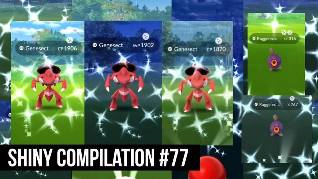 SHINY GENESECT AND ROGGENROLA - Pokemon GO Shiny Compilation #77