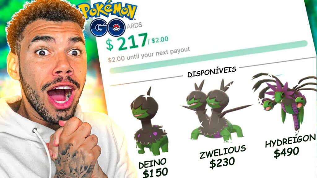 $400 EM UM DEINO SHINY NA INTERNET - POKEMON GO | Cris |