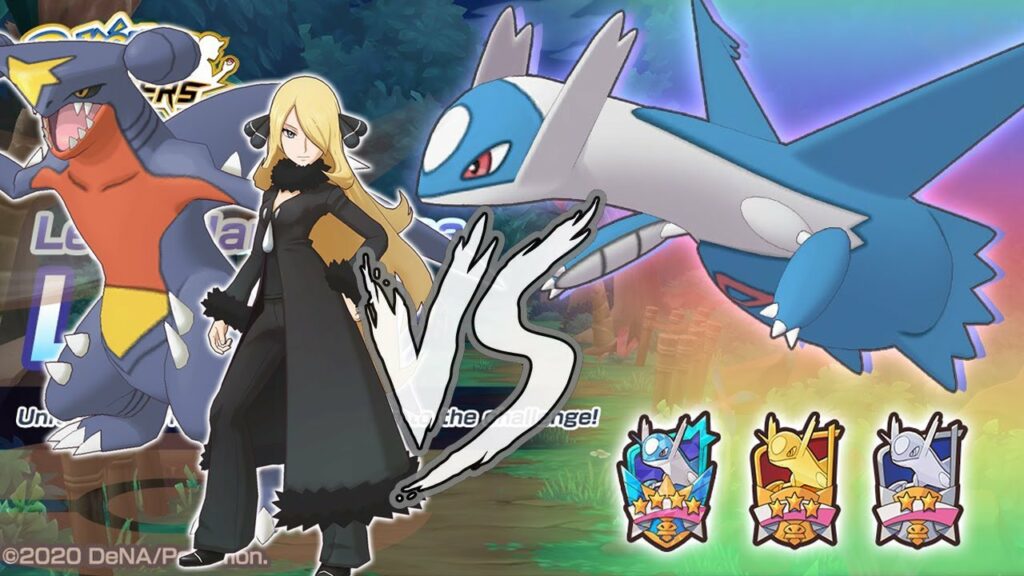 Pokemon Masters: Legendary Arena Latios Cynthia Sandstorm team 3v3