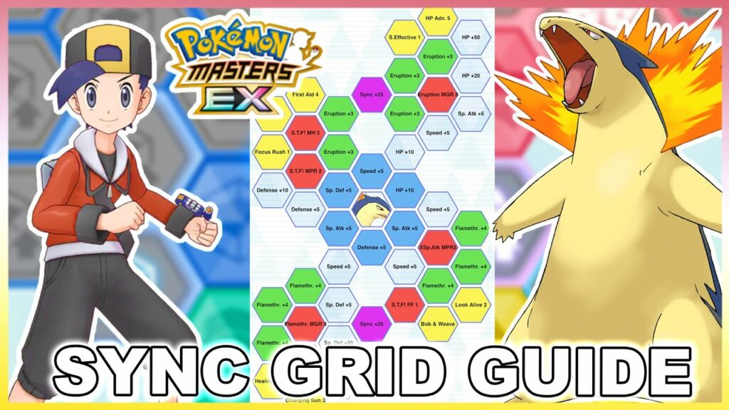 BEST TYPHLOSION BUILDS! ETHAN & TYPHLOSION SYNC GRID GUIDE! | Pokemon Masters EX