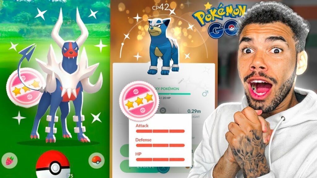 MEU PRIMEIRO MEGA SHINY 100% O SUSTO DA MINHA VIDA - POKEMON GO | Cris |