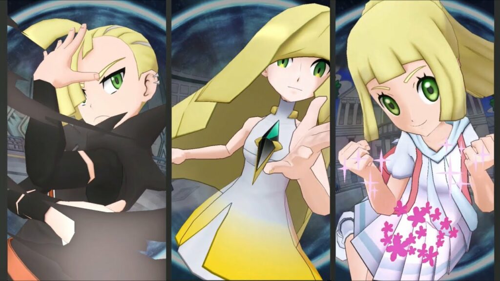 Pokemon Masters - Gladion Lusamine Lillie Sync move