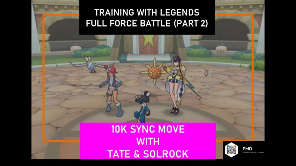[Pokemon Masters] 10K SYNC MOVE DAMAGE WITH TATE? | Training with Legends FULL FORCE BATTLE Round 2
