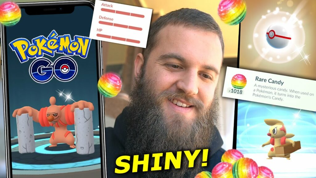 Shiny Lucky Timburr Trade + Evolution + Spending 500+ Rare Candy (Pokemon Go)