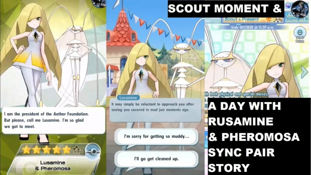 Pokemon Masters "A Day with Rusamine & Pheromosa Sync Pair Story"