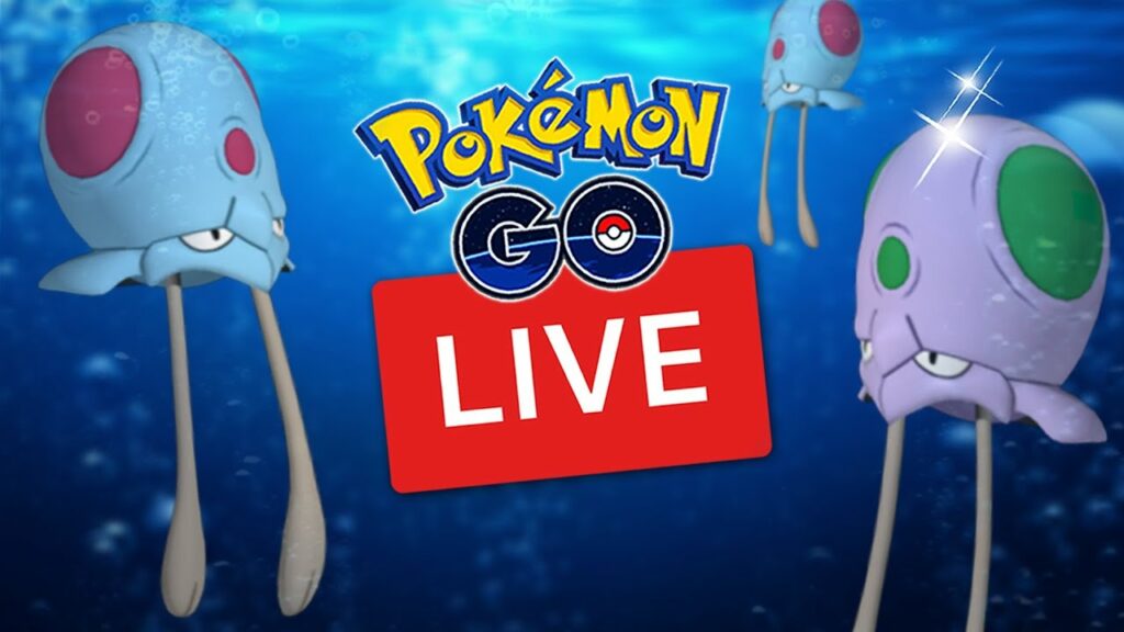 Tentacool Spotlight Hour Shiny Hunt Live Pokemon Go