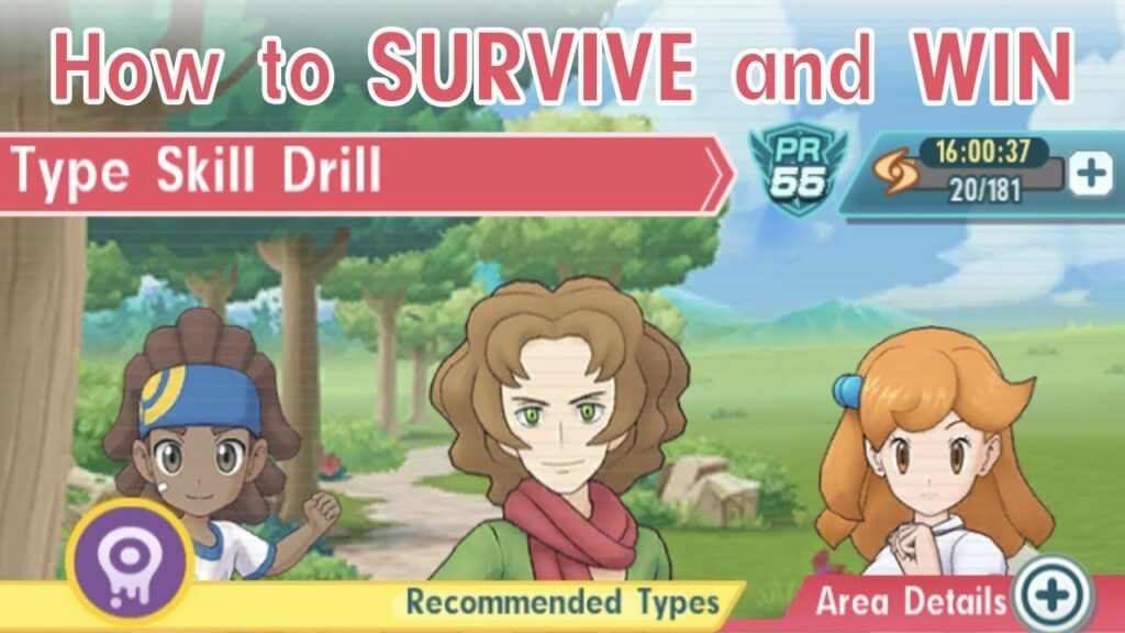 [Pokemon Masters EX] HOW TO: Survive and Win (Type Skill Area / Drill)