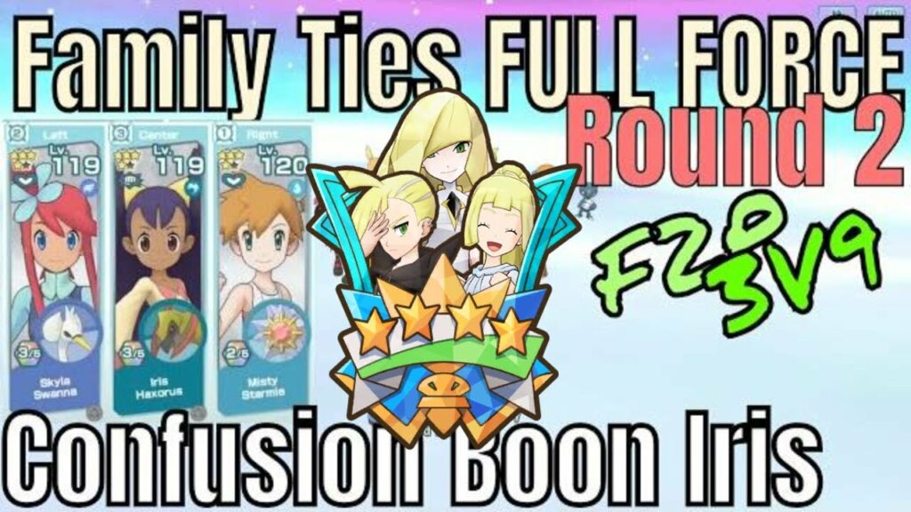Pokemon Masters - Family Ties F2P Misty Iris Skyla Team Full Force Battle Round 2 Guide