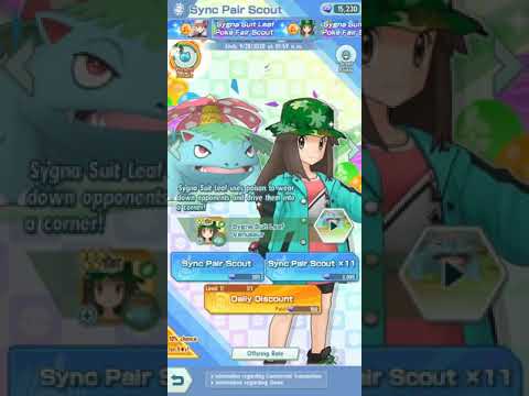 Pokemon masters: Shout SS Leaf (best luck ever!!!!!)